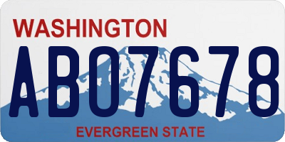 WA license plate ABO7678
