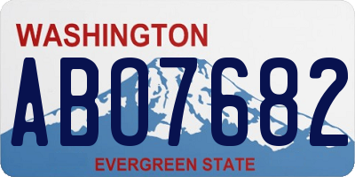 WA license plate ABO7682
