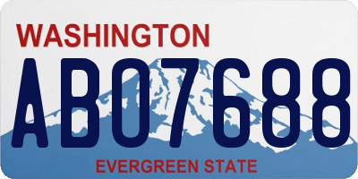 WA license plate ABO7688