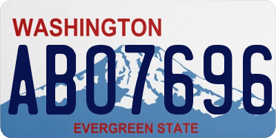 WA license plate ABO7696