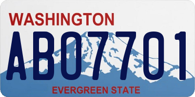 WA license plate ABO7701