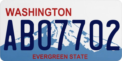 WA license plate ABO7702
