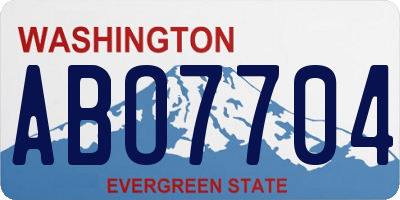 WA license plate ABO7704