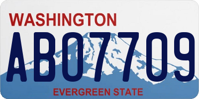 WA license plate ABO7709