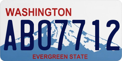 WA license plate ABO7712