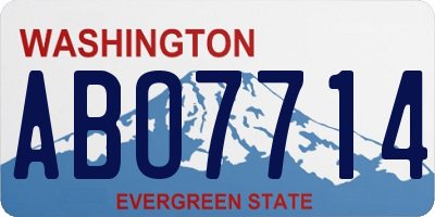 WA license plate ABO7714