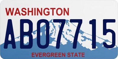 WA license plate ABO7715