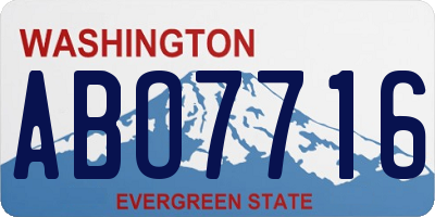 WA license plate ABO7716