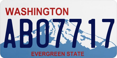 WA license plate ABO7717