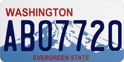 WA license plate ABO7720