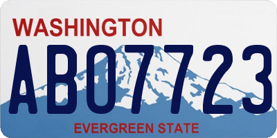 WA license plate ABO7723