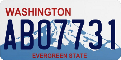 WA license plate ABO7731