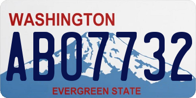 WA license plate ABO7732
