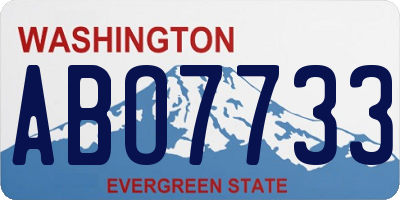 WA license plate ABO7733