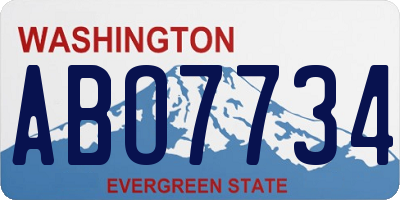 WA license plate ABO7734