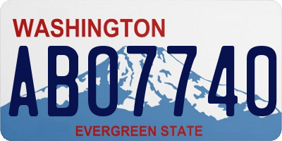 WA license plate ABO7740