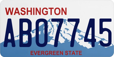 WA license plate ABO7745
