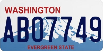 WA license plate ABO7749