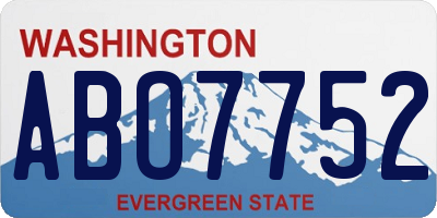 WA license plate ABO7752