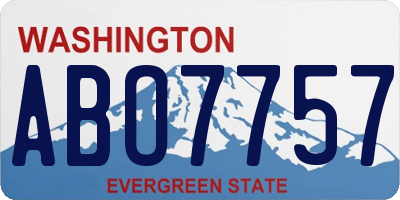 WA license plate ABO7757