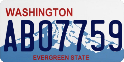 WA license plate ABO7759