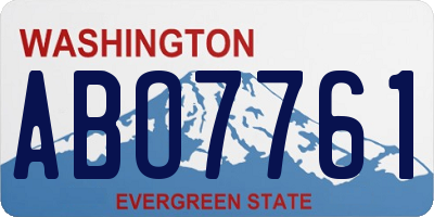 WA license plate ABO7761