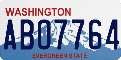 WA license plate ABO7764
