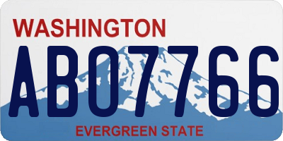 WA license plate ABO7766
