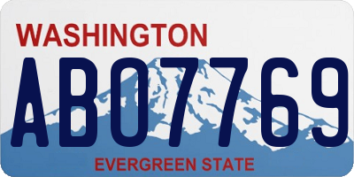 WA license plate ABO7769