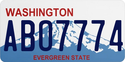 WA license plate ABO7774