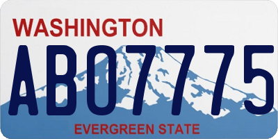 WA license plate ABO7775