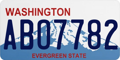 WA license plate ABO7782