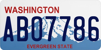 WA license plate ABO7786