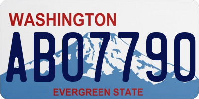 WA license plate ABO7790