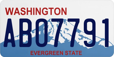 WA license plate ABO7791