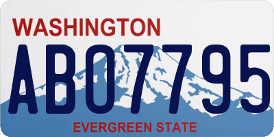WA license plate ABO7795