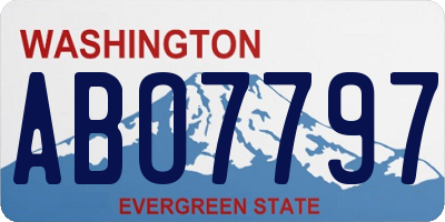 WA license plate ABO7797