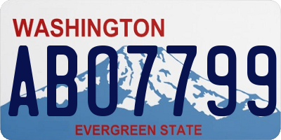 WA license plate ABO7799