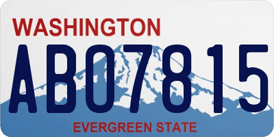 WA license plate ABO7815