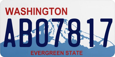 WA license plate ABO7817