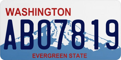 WA license plate ABO7819