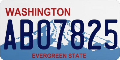 WA license plate ABO7825