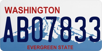 WA license plate ABO7833