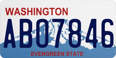 WA license plate ABO7846