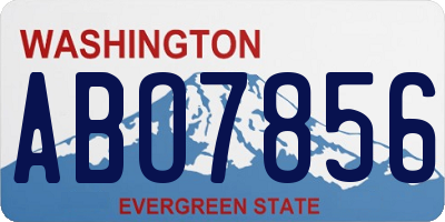 WA license plate ABO7856