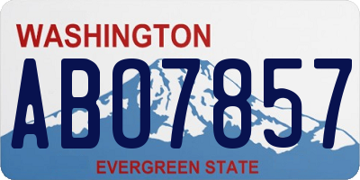 WA license plate ABO7857