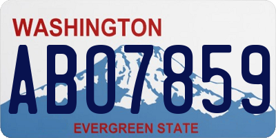 WA license plate ABO7859