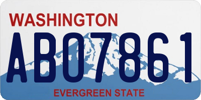 WA license plate ABO7861