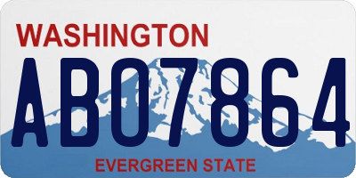 WA license plate ABO7864