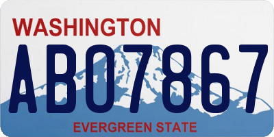 WA license plate ABO7867